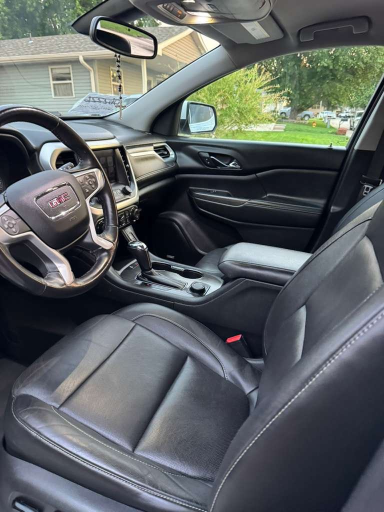 Detailed black GMC interior