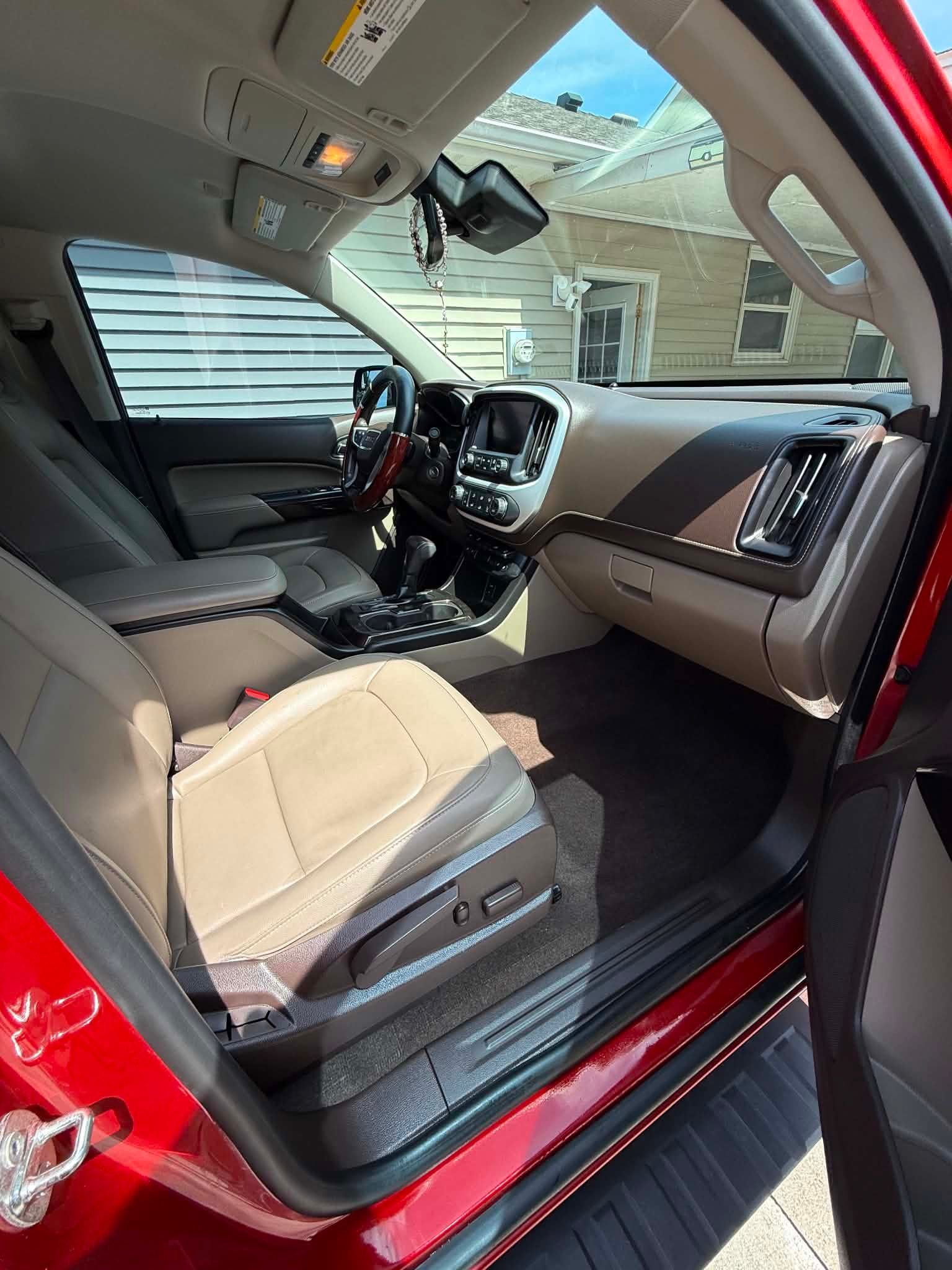 Clean tan and black vehicle interior